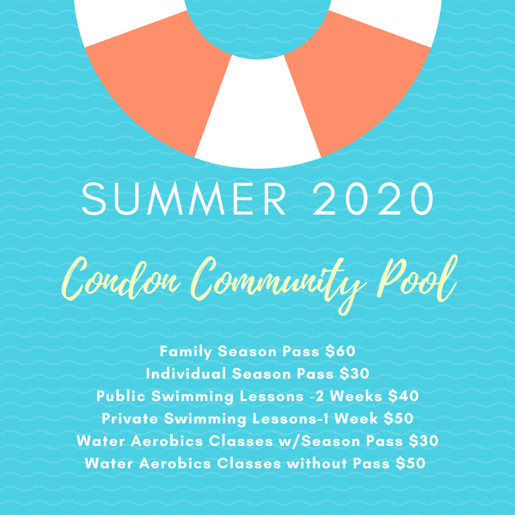 Summer 2020 Condon Community Pool